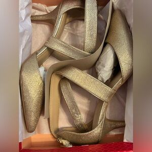 Kelly & Katie Gold Glitter Heels